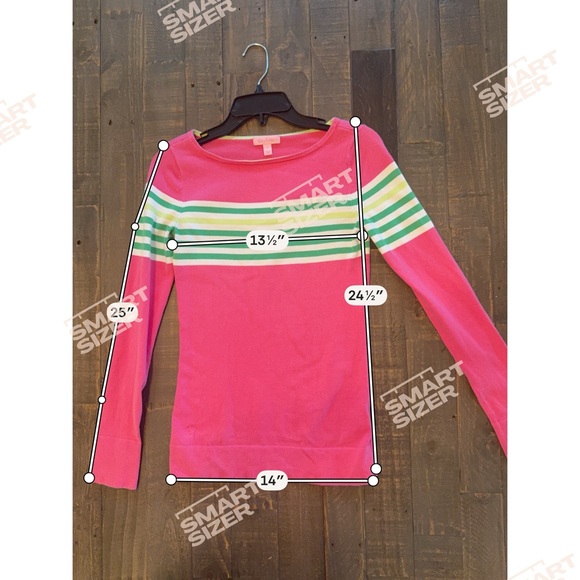 Lilly Pulitzer Vibrant scoop neck Pink Sweater with Stripes size small - Picture 2 of 8